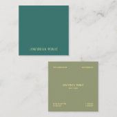 Trendy Silk Finish Premium Modern Elegant Top Vierkante Visitekaartje (Voorkant / Achterkant)