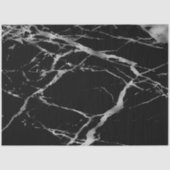 Trendy Silver Black Marble Modern Tissuepapier (Voorkant)