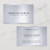 Trendy Silver Blik Moderne Professionele Sjabloon Visitekaartje (Voorkant / Achterkant)