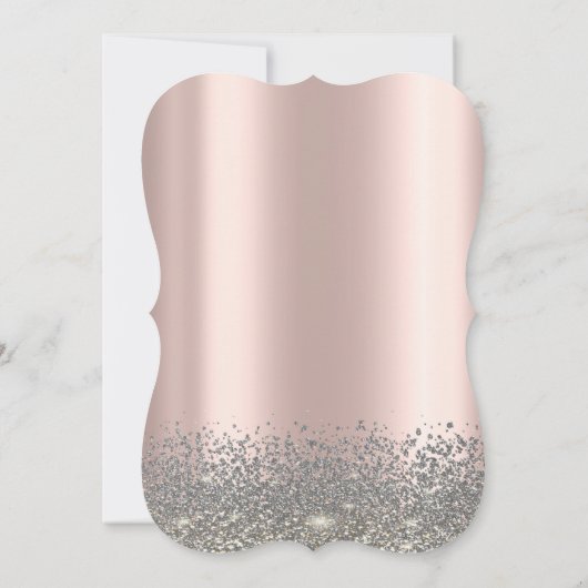 Trendy Silver Diamonds Roos Gold Sweet 16 Kaart (Achterkant)