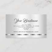 Trendy Silver Effect Sjabloon Professional Stijlvo Visitekaartje (Achterkant)