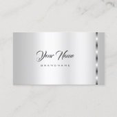 Trendy Silver Effect Sjabloon Professional Stijlvo Visitekaartje (Voorkant)