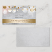 Trendy Silver en Gold Confetti Stippen Makeup Arti Visitekaartje (Voorkant / Achterkant)
