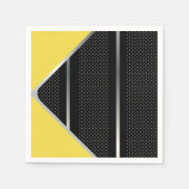 Trendy Silver Geometric Pattern Black Stylish Art Servet (Voorkant)