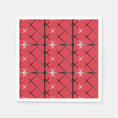 Trendy Silver Geometric Pattern Red Stylish Art Servet (Voorkant)