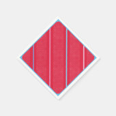 Trendy Silver Geometric Pattern Red Stylish Art Servet (Hoek)