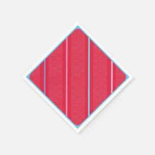 Trendy Silver Geometric Pattern Red Stylish Art Servet