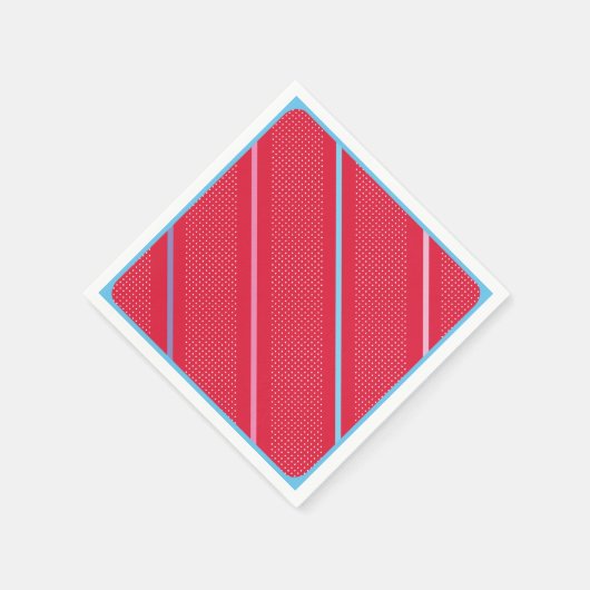 Trendy Silver Geometric Pattern Red Stylish Art Servet (Hoek)