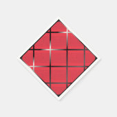 Trendy Silver Geometric Pattern Red Stylish Art Servet (Hoek)