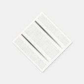 Trendy Silver Geometric Pattern White Stylish Art Servet (Hoek)