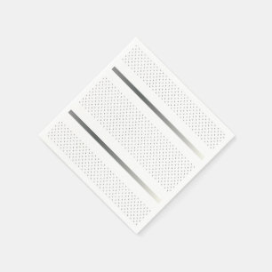 Trendy Silver Geometric Pattern White Stylish Art Servet