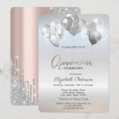 Trendy Silver Glitter Drivers Ballons Kaart (Voorkant / Achterkant)