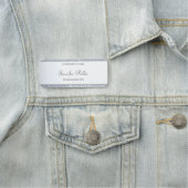 Trendy Silver Glitter Elegant Calligraphy Script Naamplaatje (In situ)