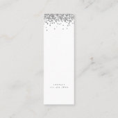 Trendy Silver Glitter Foto 2024 Afstuderen Contactkaartje (Achterkant)