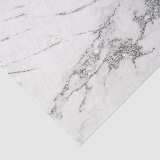 Trendy Silver Glitter Marble Modern Tissuepapier (Detail)