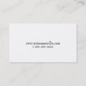 Trendy Silver Glitter Sparkly Diamond Heart Visitekaartje (Achterkant)