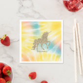 Trendy Silver Glitter Unicorn Tie Dye Servet (Insitu)