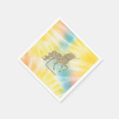 Trendy Silver Glitter Unicorn Tie Dye Servet (Hoek)