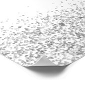 Trendy Silver Glitter Welkom Graduparty Poster (Hoek)