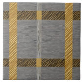 Trendy Silver Gold Luxe Linnen Textuur Collectie Tegeltje (Voorkant)