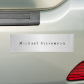 Trendy Silver Gray Modern Professional Bumpersticker (Op auto)