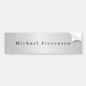 Trendy Silver Gray Modern Professional Bumpersticker (Voorkant)