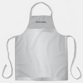 Trendy Silver Gray Modern Professional Name Schort (Voorkant)