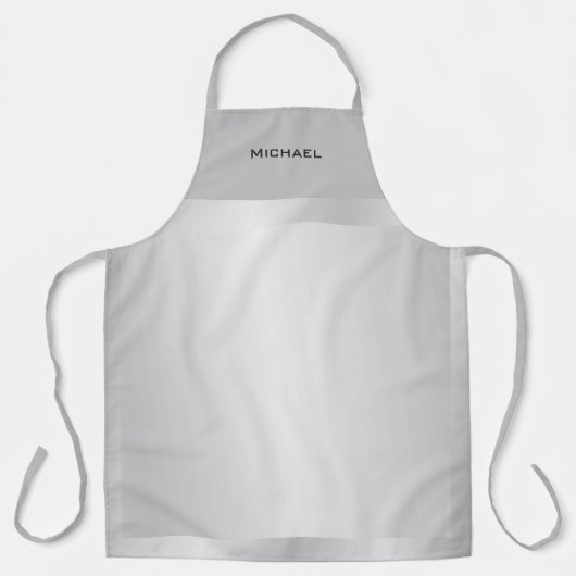 Trendy Silver Gray Modern Professional Name Schort (Voorkant)