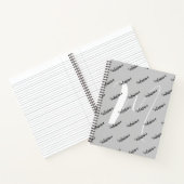 Trendy Silver Grey Kleur - Initiaal naam Monogram Notitieboek (Binnen)