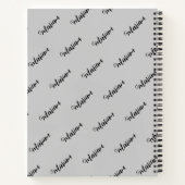 Trendy Silver Grey Kleur - Initiaal naam Monogram Notitieboek (Achterkant)