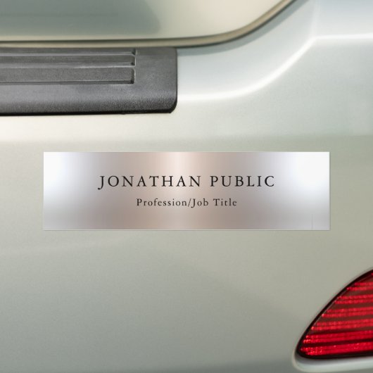 Trendy Silver Kijk Professional Glamour Sjabloon Bumpersticker (Op auto)
