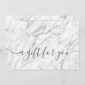 Trendy Silver Marble Eegant gift (Voorkant / Achterkant)