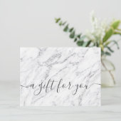 Trendy Silver Marble Eegant gift (Staand voorkant)