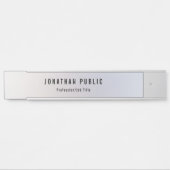 Trendy Silver Sjabloon Modern Professional Elegant Deurbordje (Voorkant)