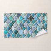 Trendy Silver Sparkle Glitter Mermaid Fish Scales Handdoek (Handdoek)