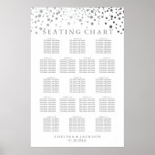 Trendy Silver-Stippen - Zitschema ( 17 ) Poster (Voorkant)