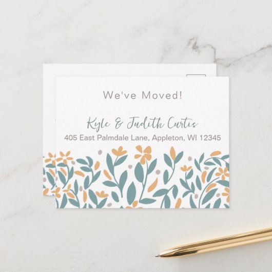 Trendy Simpel We hebben Briefkaart verplaatst (Voorkant / Achterkant in situ)