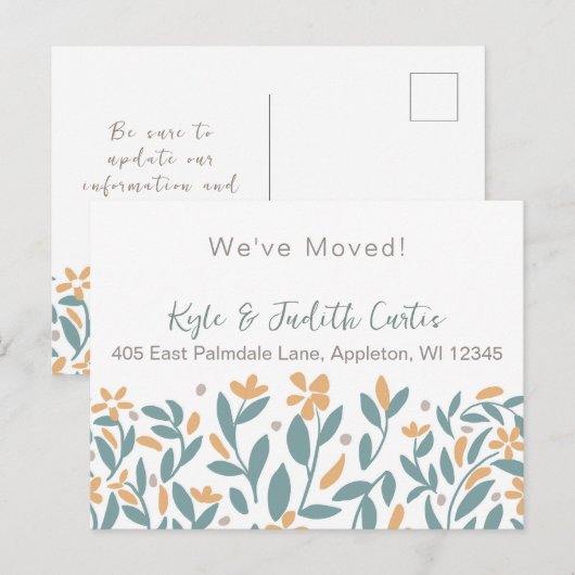 Trendy Simpel We hebben Briefkaart verplaatst (Voorkant / Achterkant)