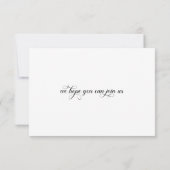 Trendy Simple Calligraphy Overlay Photo Wedding RSVP Kaartje (Achterkant)