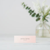 Trendy Simple Design Elegant Blush Pink Template Mini Visitekaartje (Staand voorkant)