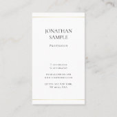 Trendy Simple Design Elegant Plain Luxury Modern Visitekaartje (Achterkant)