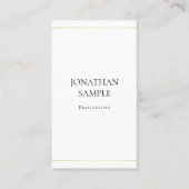 Trendy Simple Design Elegant Plain Luxury Modern Visitekaartje (Voorkant)