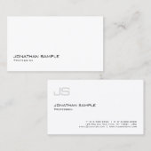 Trendy Simple Design Modern Elegant Monogram Plain Visitekaartje (Voorkant / Achterkant)