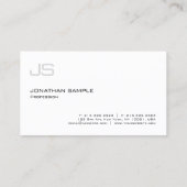 Trendy Simple Design Modern Elegant Monogram Plain Visitekaartje (Achterkant)