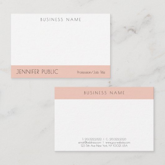 Trendy Simple Elegant Moderne Professional Sjabloo Visitekaartje (Voorkant / Achterkant)