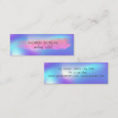 Trendy Simple Folie Brush Stroke, holographic Mini Visitekaartje (Voorkant / Achterkant)