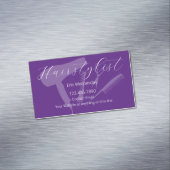 Trendy Simple Haarstylist Theme Magnetisch Visitekaartje (Voorbeeld)