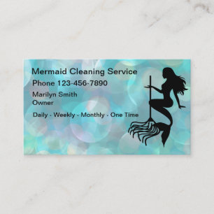 Trendy Simple Maid Cleaning Service Visitekaartje