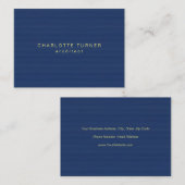 Trendy Simple Minimalist Blue Professional Visitekaartje (Voorkant / Achterkant)
