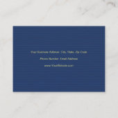 Trendy Simple Minimalist Blue Professional Visitekaartje (Achterkant)